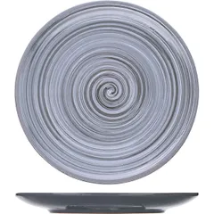 Plate “Pinky” small ceramics D=22,H=2cm gray