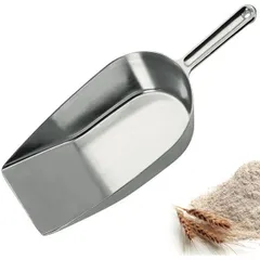 Совок для муки «Хигиа» алюмин. 1,87л ,L=40,B=15см серебрист., изображение 2