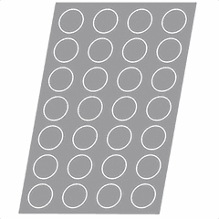 Confectionery mold “Circle” 28 pcs. per sheet  silicone, fiberglass  D=67, H=15, L=600, B=400mm