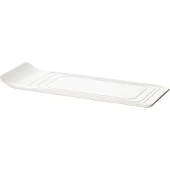 Блюдо «Бистро» прямоугольное фарфор ,H=3,L=31,B=12см белый