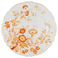 Блюдо «Флорентиус» фарфор D=32,H=3см белый,оранжев.