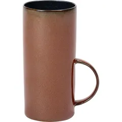 Mug ceramics 280ml D=6,H=13,L=8cm brown,dark blue.