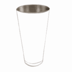 Шейкер для флейринга сталь 0,8л D=90,H=90,L=175мм белый