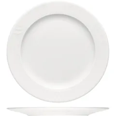 Plate “Carat” small  porcelain  D=30, H=2cm  white