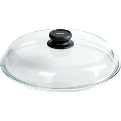 Lid glass D=28cm clear, black