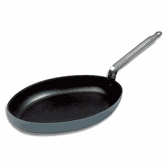 Frying pan oval aluminum,anti-stick coating ,L=40,B=28cm