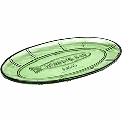 Блюдо сервировочное стекло ,L=31,B=17см зелен.,прозр.