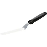 Лопатка кухонная изогнутая сталь нерж.,пластик ,L=133/155,B=32мм металлич.,черный