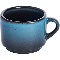Tea cup  porcelain  200 ml  D=80, H=65mm  black, blue.