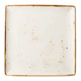 Блюдо «Крафт Вайт» квадратное фарфор ,H=18,L=270,B=270мм белый,коричнев.