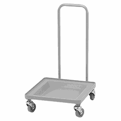 Trolley for cassettes 53*53cm with handle plastic ,H=18.7,L=54.5,B=53cm light-grey.