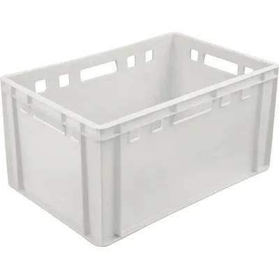 Ящик для продуктов сплошной (от -30 до +60°C) полиэтилен 59л ,H=30,L=60,B=40см белый