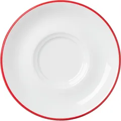 Saucer “Retro Rote Pointe”  porcelain  D=12cm  white, red