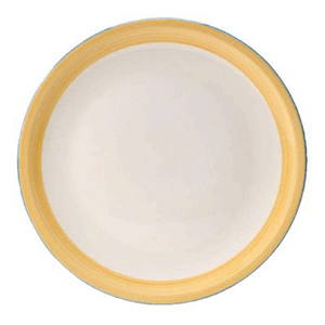Блюдо для пиццы «Рио Йеллоу» фарфор D=310,H=15мм белый,желт.