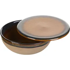 Salad bowl with lid “Surfis”  ceramics  D=13, H=5cm  brown.