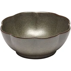 Salad bowl “Inku” wavy edge  ceramics  D=15, H=6cm  green.