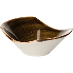 Салатник для комплимента «Крафт» фарфор 80мл ,H=45,L=112,B=85мм коричнев.