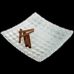 Блюдо «Нет» квадратное стекло ,H=1,L=20,B=20см матовый