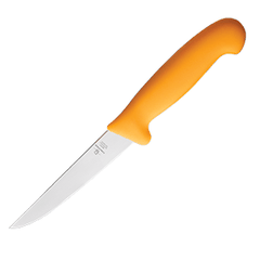 Нож для обвалки мяса сталь нерж.,пластик ,L=280/150,B=24мм желт.,металлич.