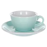 Кофейная пара «Эгг» фарфор 150мл D=90/145,H=50,L=110мм св. голуб.