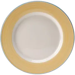 “Rio Yellow” serving plate  porcelain  D=300, H=25mm  white, yellow.