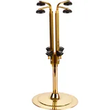 Bottle clamp “Bonzer” (for 4 pcs.) rotating  stainless steel  D=22, H=51cm  gold