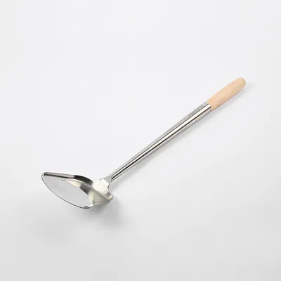 Лопатка кухонная с деревянной ручкой сталь нерж.,дерево ,L=47,5/10,5,B=12см, Длина (мм): 475, изображение 4