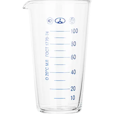 Мензурка ТС ГОСТ-1770-74 стекло 100мл D=55,H=105мм прозр.