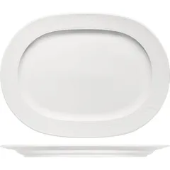 Dish “Karat” oval  porcelain , L=39.5, B=27.5 cm  white