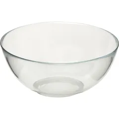 Salad bowl “Invitation” tempered glass glass D=22,H=9cm clear.