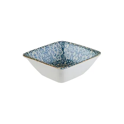 Соусник «Альхамбра» квадратный фарфор 80мл ,H=28,L=80,B=85мм белый,синий