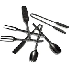 Ложка десертная «Мерси» с зубчиками сталь нерж. ,L=140,B=25мм антрацит, изображение 3