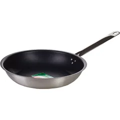 Frying pan  stainless steel, anti-stick coating  D=30cm  metal.