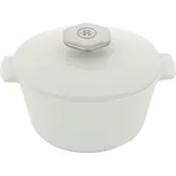 Кастрюля для сервировки с крышкой «Революшн» керамика 0,5л D=136,H=92мм белый