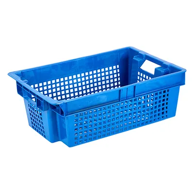 Ящик для продуктов перфорированный (от -18 до +50°C) полиэтилен 37л ,H=20,L=60,B=40см синий