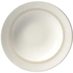 Тарелка глубокая «Антуанетт» фарфор 380мл D=24,H=4см белый,олив.