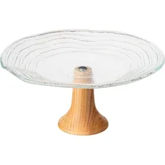 Ваза для фруктов «Вело» стекло D=28,H=12см прозр.,коричнев.