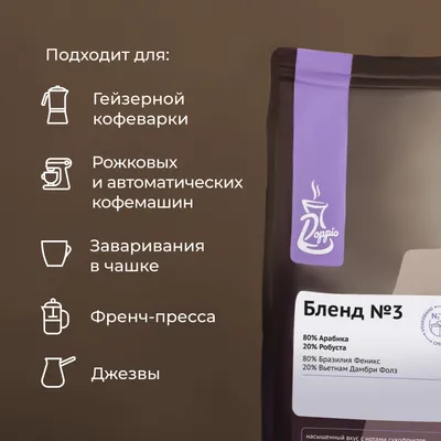 Кофе в зернах «Бленд №3» с азотом для эспрессо (80% Арабика Бразилия Суль Де Минас,20% Робуста Вьетн, изображение 4