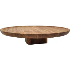 Подставка для торта дуб D=385,H=80мм коричнев.