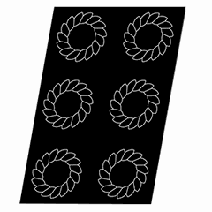 Confectionery mold “Chamomile” [6 pcs]  silicone, fiberglass , L=150, B=26mm