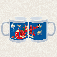 Mug “World Cup 2018” ceramics 320ml ,L=10.5cm blue