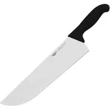 Нож поварской сталь,пластик ,L=430/300,B=75мм черный,металлич.