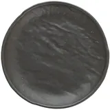 Тарелка «Вулкания» для масла фарфор D=10см черный