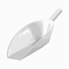 Measured flour scoop  polyprop.  0.85 l , L=35/14.5 cm  white