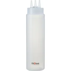 Емкость для соусов с тремя носиками пластик 0,69л D=7,H=26см прозр.