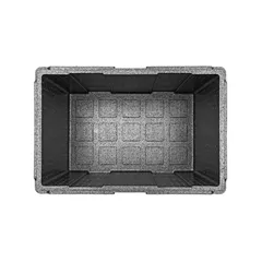 Термоконтейнер «Лайт» до 15 кг полипроп. 60л ,H=40,L=60,B=40см черный, изображение 2