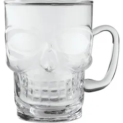 Beer mug “Skull” glass 0.5l D=95/145,H=130mm clear.