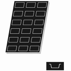 Confectionery shape “Rectangle”[18pcs] ,L=60,B=40cm