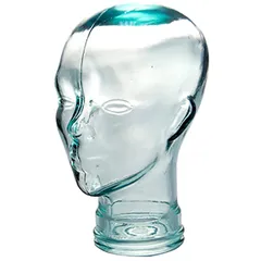 Decor for the table “Head” glass ,H=29cm clear.