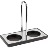 Подставка для мельниц для специй для 2 мельниц металл,бук ,H=160,L=175,B=90мм серебрист.,коричнев.